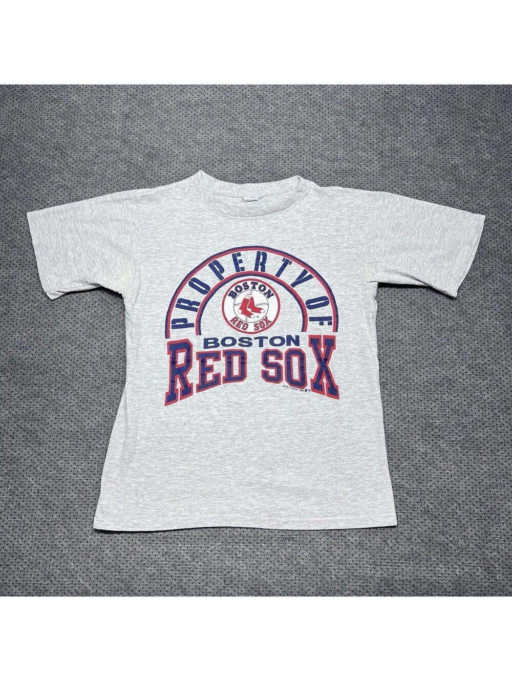 Vintage 1989 Boston Red Sox T-Shirt Medium Major League Baseball RARE MENS GRAY